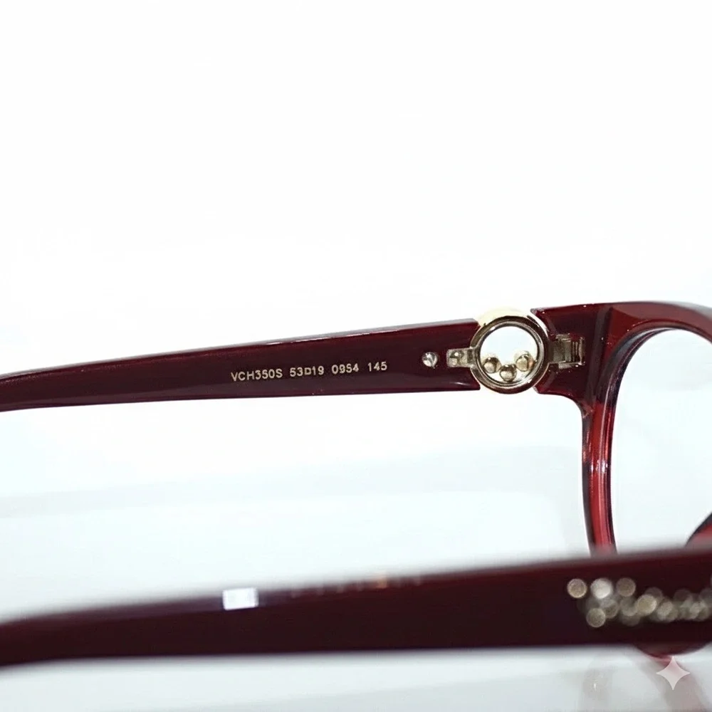 New! Chopard VCH350S 0954 Red/Burgundy Women Glasses, Authentic